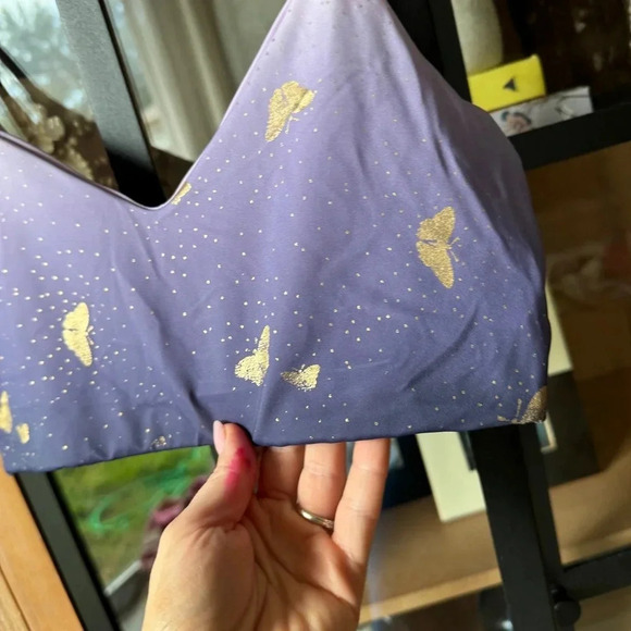 BEACH RIOT tank top bikini sports bra gold butterflies speak now taylor swift - Picture 4 of 5